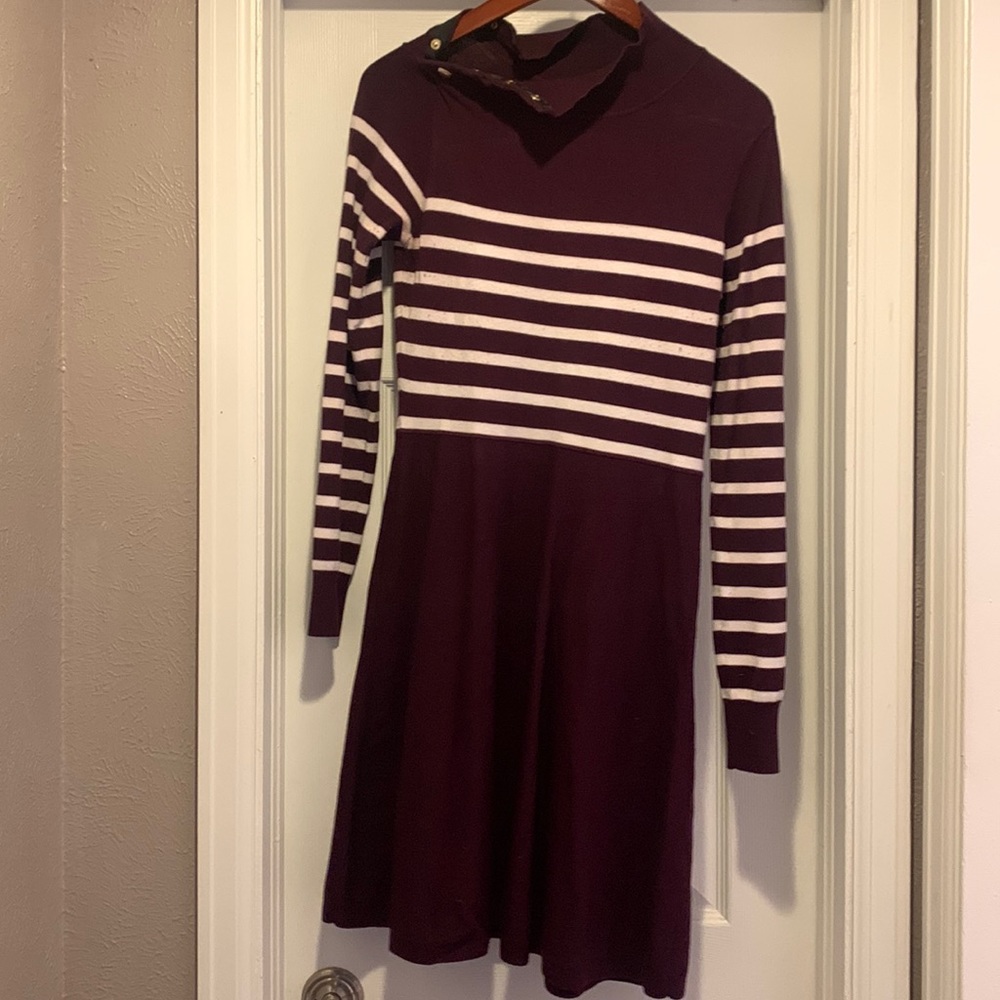 Eliza J Long Sleeve Fit & Flare Sweater Dress